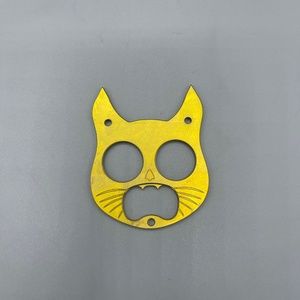 Yellow Cat Keychain EDC Gear Safety Cat Bottle Opener Keychain